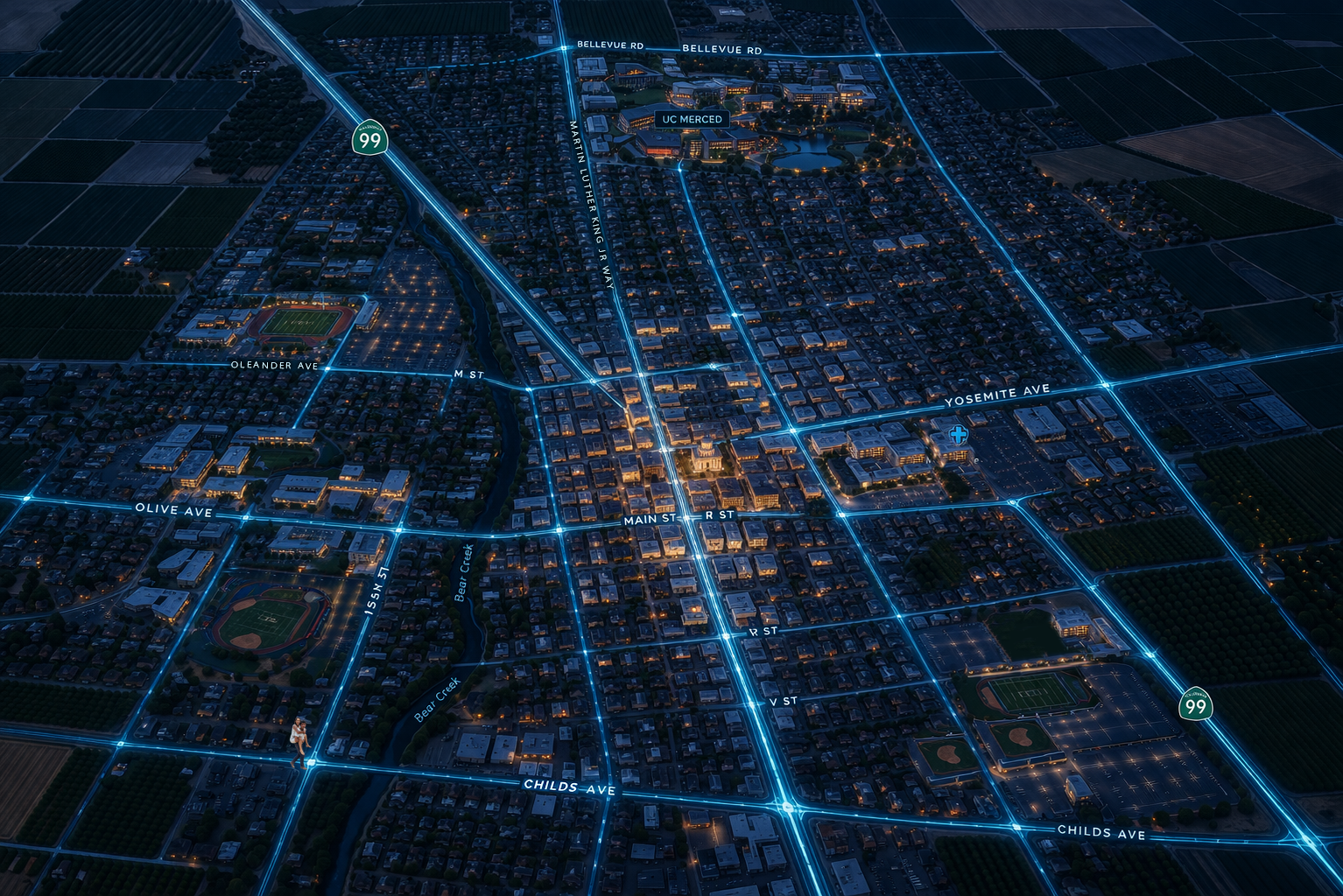 Merced Service Area Map